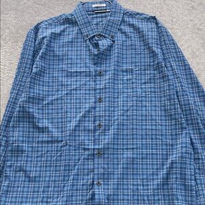 Classic Blue Plaid Men's Shirt